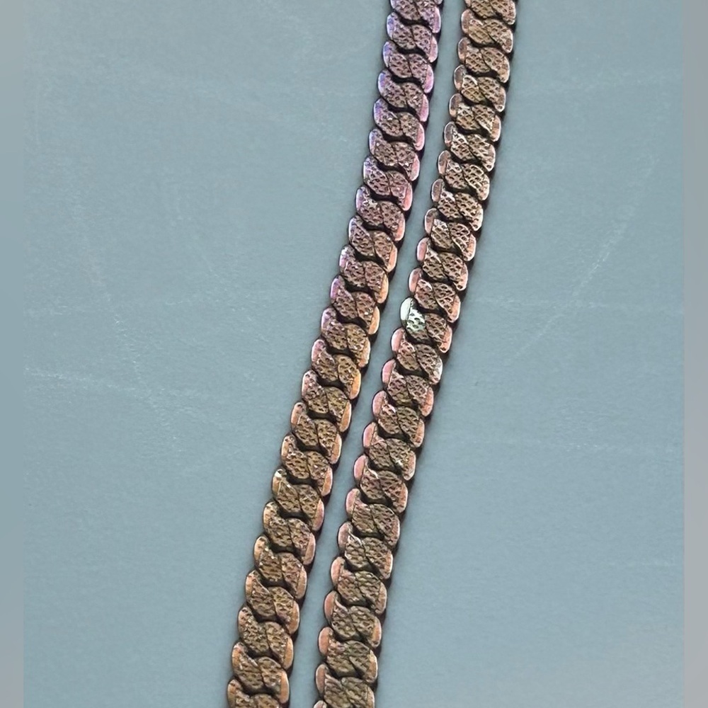 Gold Tone Vintage Chain Necklace Ross Long Gold Necklace - Picture 5 of 15